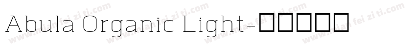 Abula Organic Light字体转换